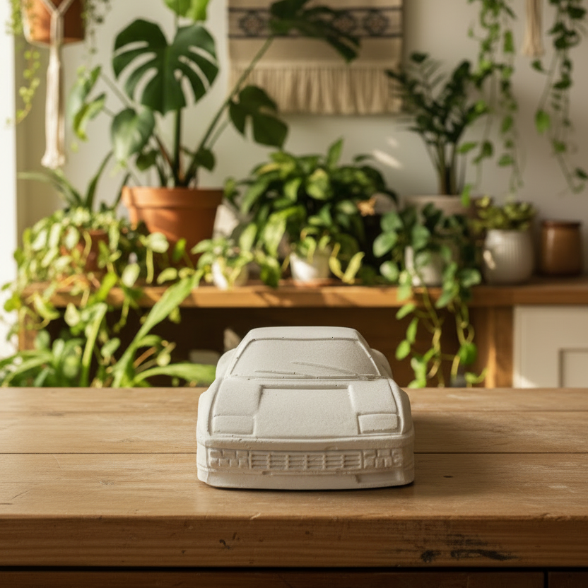 Paler plaster car sculpture — boho lifestyle